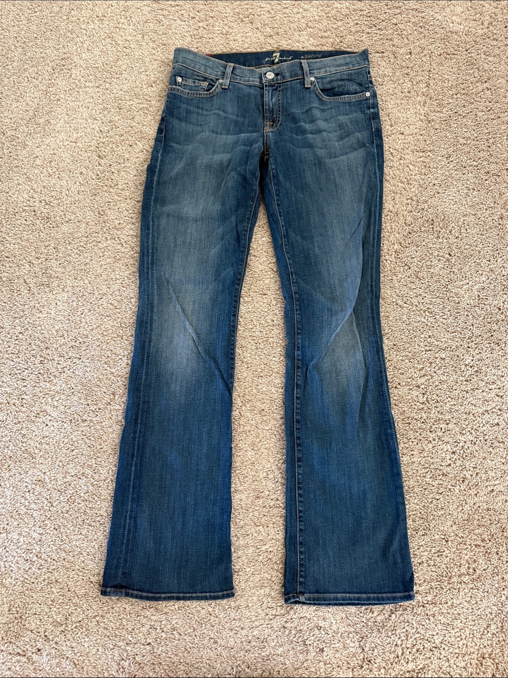 7 For All Mankind Dark Blue Flare Jeans